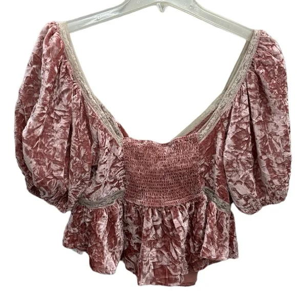 NEW Free People x Revolve Yours Truly Velvet Top - Picture 4 of 6